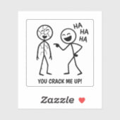 Sticker Stickman drôle (Feuille)