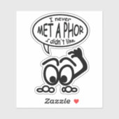 Sticker Stickman Metaphor drôle (Feuille)