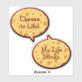 Sticker Stickset pour bulles vocales de fromage suisse (Feuille)