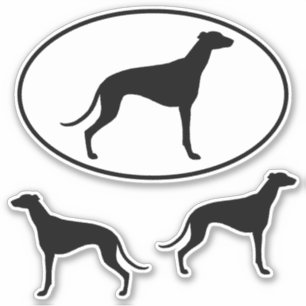 Sticker Sticleur à canine Cool Silhouettes Greyhound