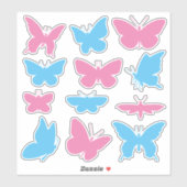 Sticker Sticleur bleu et rose (Feuille)