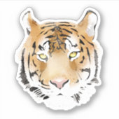 Sticker Sticleur d'aquarelle Tiger Head (Devant)