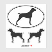 Sticker Sticleur de silhouettes pointeur germanique (Feuille)