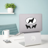 Sticker Sticleur de vinyle Cocker Spaniel Dog Silhouettes (Ordinateur portable sur le bureau)