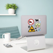 Sticker Sticleur d'icônes de méthane de vache (Ordinateur portable sur le bureau)
