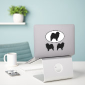 Sticker Sticleur en vinyle de Chien Chow Rough Chow (Ordinateur portable sur le bureau)