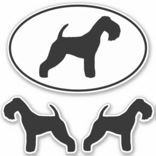 Sticker Sticleur en vinyle Lakeland Terrier Dog Silhouette