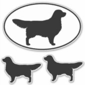 Sticker Sticleur en vinyle pour chien d'essai d'or Silhoue (Devant)