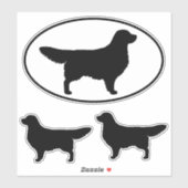 Sticker Sticleur en vinyle pour chien d'essai d'or Silhoue (Feuille)