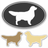 Sticker Sticleur en vinyle pour chien d'essai d'or Silhoue (Devant)