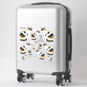 Sticker Sticleur Lg de Calico Cats (Sur valise)