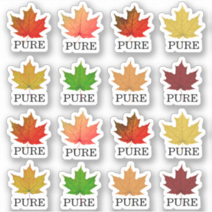 Sticker Sticleur PURE Feuille d'érable pour sirop d'érable