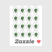 Sticker Sticleur vert feuille d'aquarelle Monstera (Feuille)