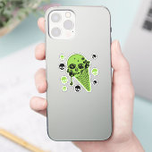 Sticker Sticule de cône de crème glacée poison vert (Téléphone)