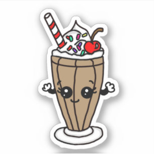 Sticker Sticule de dessin au chocolat Milkshake