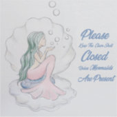 Sticker Sticule de toilette en coquille de sirène (Devant)