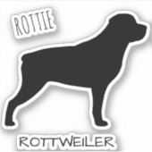 Sticker Sticule de vinyle de profil de silhouette de chien (Devant)