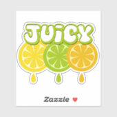 Sticker Sticule en vinyle de citron vert orange (Feuille)