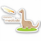 Sticker Sticule rectangulaire Dinosaure Meteor Meatballs (Recto)