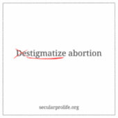 Sticker stigmatiser l'avortement (Recto)