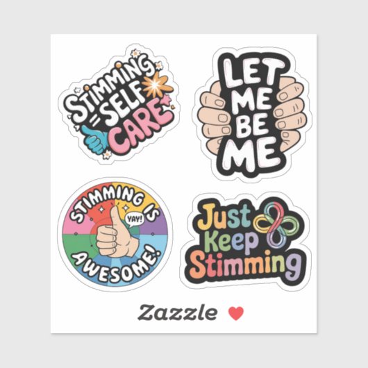 Sticker Stimming Sensibilisation sur l'autisme stim juste  (Feuille)