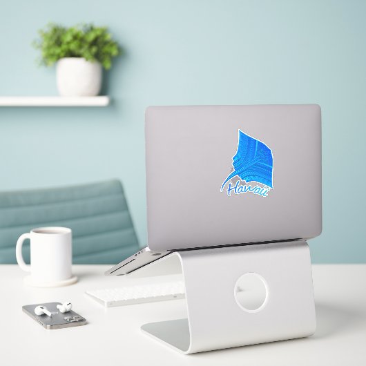 Sticker Stingray hawaïen (Ordinateur portable sur le bureau)