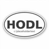 Sticker Stock ovale à la mode euro HODL (Devant)