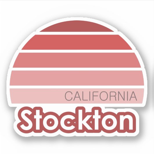 Sticker Stockton, Californie (Devant)