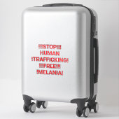 Sticker STOP HUMAN TRAFFICKING Hankamer Artjunkhaus COMIC (Sur valise)