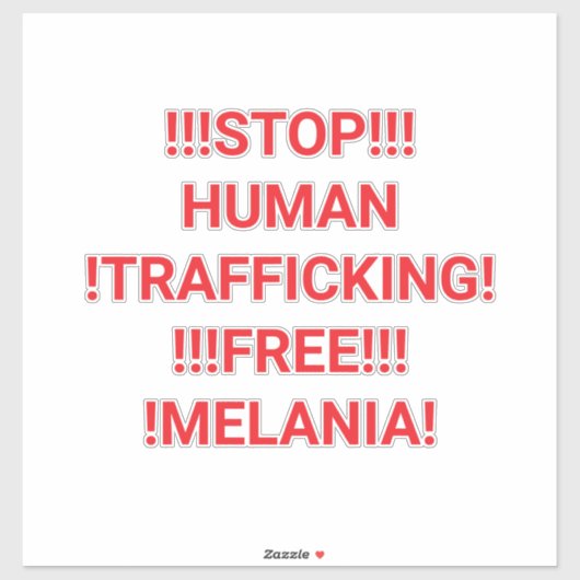 Sticker STOP HUMAN TRAFFICKING Hankamer Artjunkhaus COMIC (Feuille)
