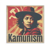 Sticker Stop Kamunism Harris Walz 2024 Camarade Kamala (Devant)