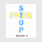 Sticker Stop Poutin - Pas de guerre - Paix - Liberté Pour  (Feuille)