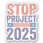 Sticker Stop Project 2025 Trump American Patroitic (Devant)