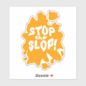 Sticker  Stop the Slop Anti AI Statement Artsy Saying (Feuille)