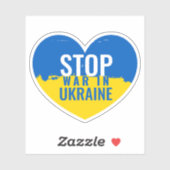 Sticker Stop War in Ukraine (Feuille)