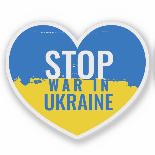 Sticker Stop War in Ukraine (Devant)