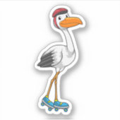 Sticker Stork en Patinage en ligne avec Roller skates (Devant)