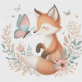 Sticker Storybook Woodland Baby Fox Et Papillon (Devant)