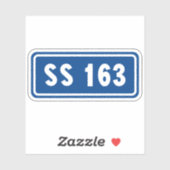 Sticker Strada statale 163 Amalfitana pls italiens (Feuille)