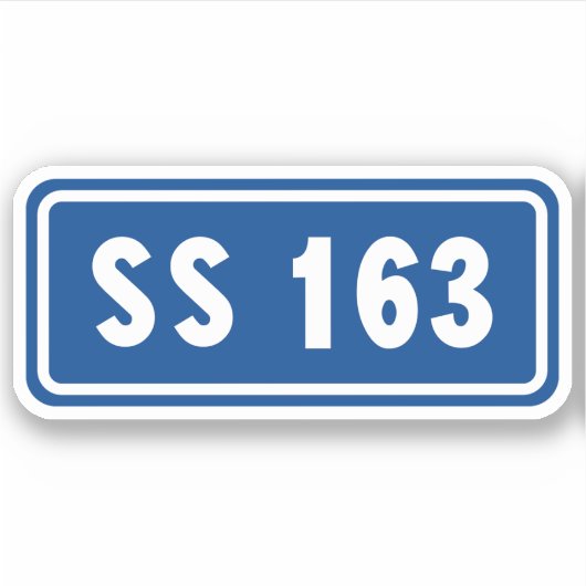 Sticker Strada statale 163 Amalfitana pls italiens (Devant)