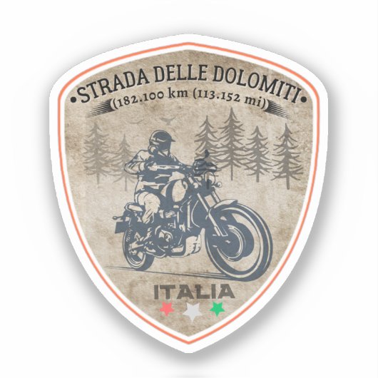 Sticker Strada statale 48 delle Dolomiti (Recto)