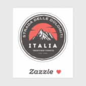 Sticker Strada statale 48 delle Dolomiti (Feuille)