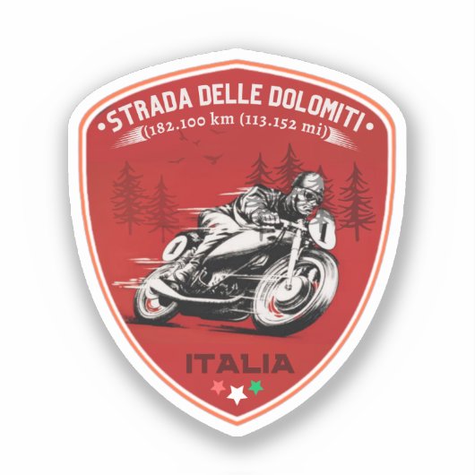 Sticker Strada statale 48 delle Dolomiti (Recto)