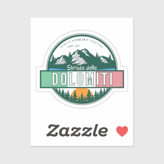 Sticker Strada statale 48 delle Dolomiti (Feuille)