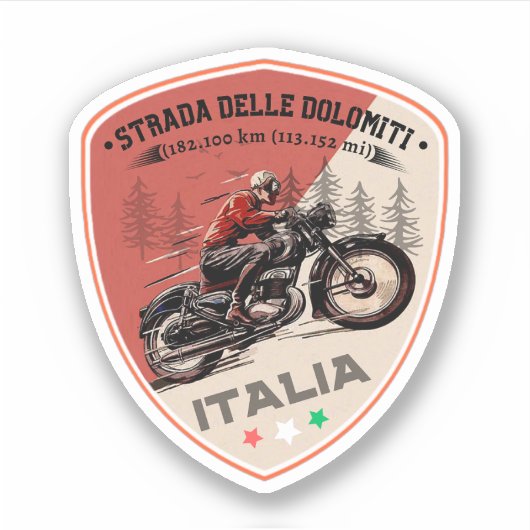 Sticker Strada statale 48 delle Dolomiti (Devant)