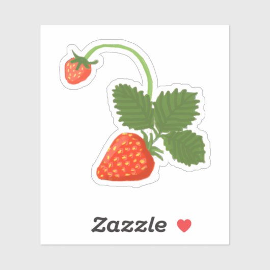 Sticker Strawberries (Feuille)