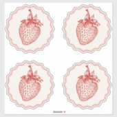 Sticker Strawberry (Feuille)