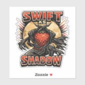 Sticker Strawberry Assassin – RAPIDE COMME L'OMBRE Héros (Feuille)
