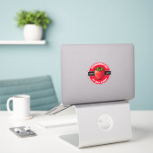 Sticker Strawberry Jam (Ordinateur portable sur le bureau)