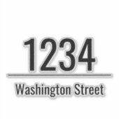 Sticker Streer Address Black House Number Mailbox Decal (Devant)